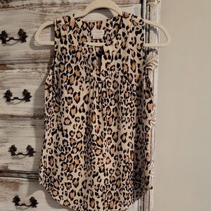 Van Heusen Animal Print Sleeveless Blouse